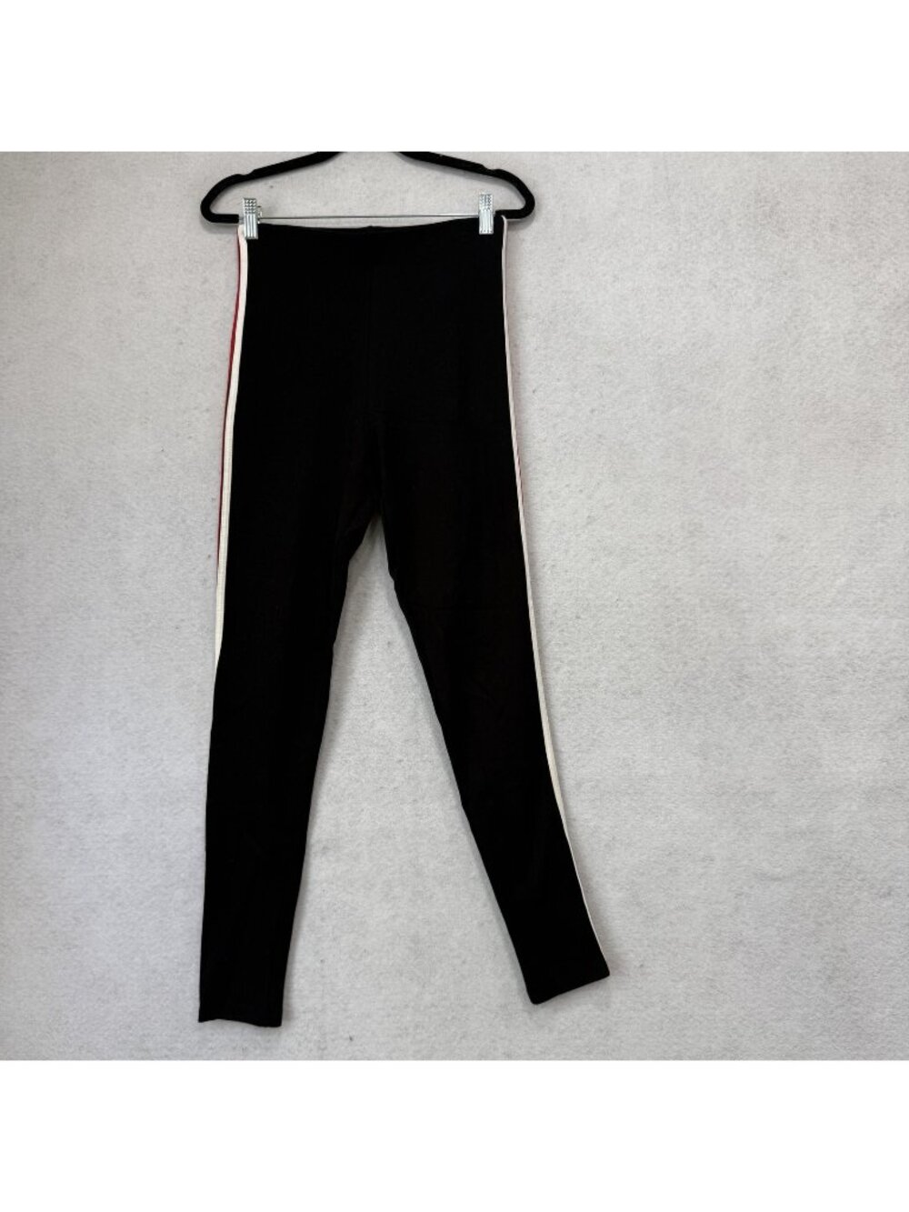 Koton Leggings Womens Small Black High Rise Ankle Side Stripe Jersey Pants